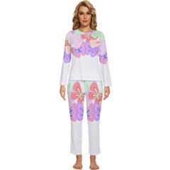 Butterflies T- Shirt Kaleidoscope Of Butterflies T- Shirt Womens  Long Sleeve Lightweight Pajamas Set