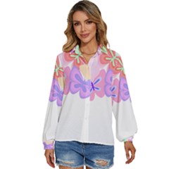 Butterflies T- Shirt Kaleidoscope Of Butterflies T- Shirt Women s Long Sleeve Button Down Shirt