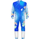 Butterflies T- Shirt Serenity Blue Floral Design With Butterflies T- Shirt OnePiece Jumpsuit (Men) View2