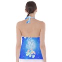 Butterflies T- Shirt Serenity Blue Floral Design With Butterflies T- Shirt Babydoll Tankini Top View2