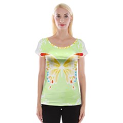 Butterfly Art T- Shirtbutterfly T- Shirt (1) Cap Sleeve Top by maxcute