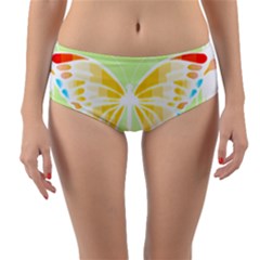 Butterfly Art T- Shirtbutterfly T- Shirt (1) Reversible Mid-waist Bikini Bottoms by maxcute