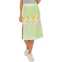 Butterfly Art T- Shirtbutterfly T- Shirt (1) Midi Panel Skirt by maxcute