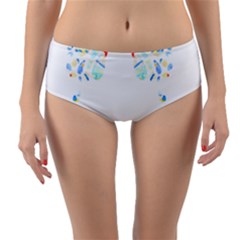 Butterfly Art T- Shirtbutterfly T- Shirt (2) Reversible Mid-waist Bikini Bottoms by maxcute