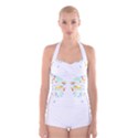 Butterfly Art T- Shirtbutterfly T- Shirt (2) Boyleg Halter Swimsuit  View1