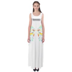 Butterfly Art T- Shirtbutterfly T- Shirt (2) Empire Waist Maxi Dress by maxcute