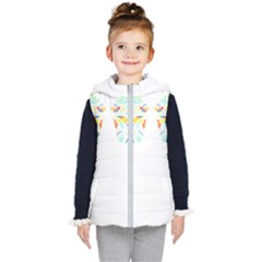 Butterfly Art T- Shirtbutterfly T- Shirt (2) Kids  Hooded Puffer Vest by maxcute