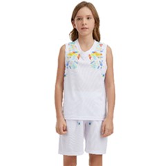 Butterfly Art T- Shirtbutterfly T- Shirt (2) Kids  Basketball Mesh Set by maxcute