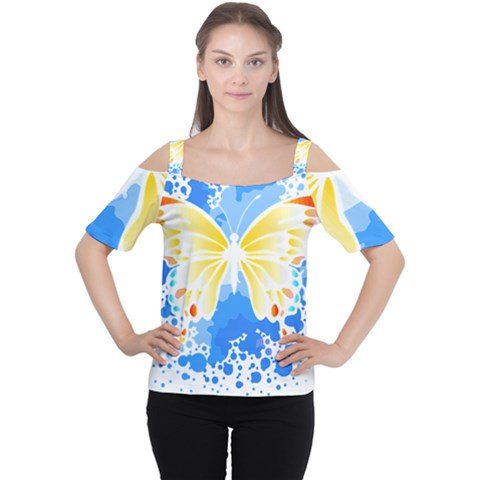 Butterfly Art T- Shirtbutterfly T- Shirt (3) Cutout Shoulder Tee by maxcute