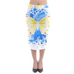 Butterfly Art T- Shirtbutterfly T- Shirt (3) Midi Pencil Skirt by maxcute