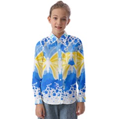 Butterfly Art T- Shirtbutterfly T- Shirt (3) Kids  Long Sleeve Shirt by maxcute