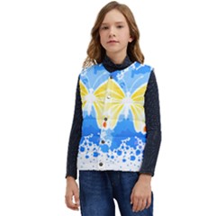 Butterfly Art T- Shirtbutterfly T- Shirt (3) Kid s Short Button Up Puffer Vest	 by maxcute