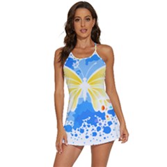 Butterfly Art T- Shirtbutterfly T- Shirt (3) 2-in-1 Flare Activity Dress