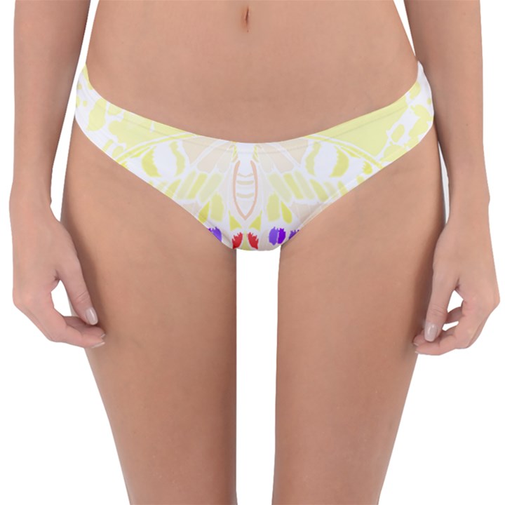 Butterfly Art T- Shirtbutterfly T- Shirt (4) Reversible Hipster Bikini Bottoms