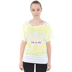 Butterfly Art T- Shirtbutterfly T- Shirt (4) V-neck Dolman Drape Top by maxcute