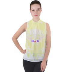 Butterfly Art T- Shirtbutterfly T- Shirt (4) Mock Neck Chiffon Sleeveless Top by maxcute