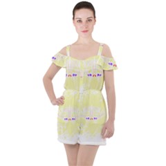 Butterfly Art T- Shirtbutterfly T- Shirt (4) Ruffle Cut Out Chiffon Playsuit by maxcute