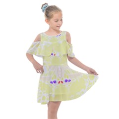 Butterfly Art T- Shirtbutterfly T- Shirt (4) Kids  Shoulder Cutout Chiffon Dress by maxcute