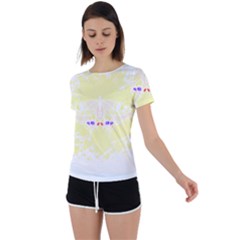 Butterfly Art T- Shirtbutterfly T- Shirt (4) Back Circle Cutout Sports Tee by maxcute