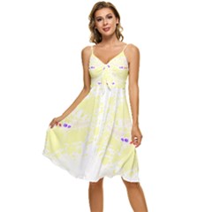 Butterfly Art T- Shirtbutterfly T- Shirt (4) Sleeveless Tie Front Chiffon Dress