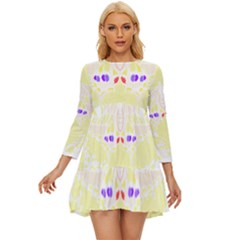 Butterfly Art T- Shirtbutterfly T- Shirt (4) Long Sleeve Babydoll Dress by maxcute