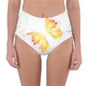 Butterfly Art T- Shirtbutterfly T- Shirt (5) Reversible High-Waist Bikini Bottoms View3