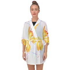 Butterfly Art T- Shirtbutterfly T- Shirt (5) Half Sleeve Chiffon Kimono by maxcute