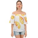 Butterfly Art T- Shirtbutterfly T- Shirt (5) Off Shoulder Short Sleeve Top View1