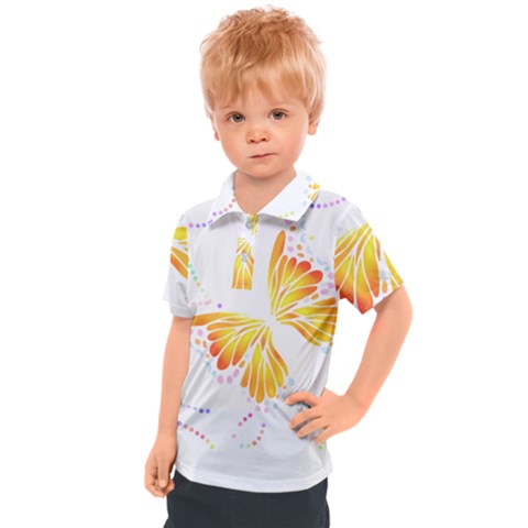 Butterfly Art T- Shirtbutterfly T- Shirt (5) Kids  Polo Tee by maxcute