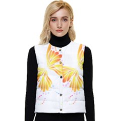 Butterfly Art T- Shirtbutterfly T- Shirt (5) Women s Short Button Up Puffer Vest by maxcute