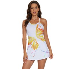 Butterfly Art T- Shirtbutterfly T- Shirt (5) 2-in-1 Flare Activity Dress