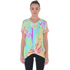 Butterfly Art T- Shirtbutterfly T- Shirt (6) Cut Out Side Drop Tee by maxcute