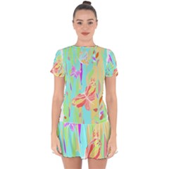 Butterfly Art T- Shirtbutterfly T- Shirt (6) Drop Hem Mini Chiffon Dress by maxcute