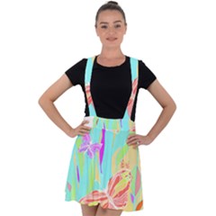 Butterfly Art T- Shirtbutterfly T- Shirt (6) Velvet Suspender Skater Skirt by maxcute