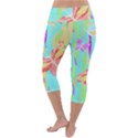 Butterfly Art T- Shirtbutterfly T- Shirt (6) Lightweight Velour Capri Yoga Leggings View4