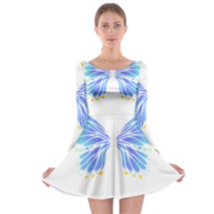 Butterfly Art T- Shirtbutterfly T- Shirt (7) Long Sleeve Skater Dress by maxcute