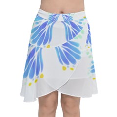 Butterfly Art T- Shirtbutterfly T- Shirt (7) Chiffon Wrap Front Skirt by maxcute