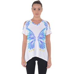 Butterfly Art T- Shirtbutterfly T- Shirt (7) Cut Out Side Drop Tee by maxcute