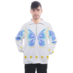 Butterfly Art T- Shirtbutterfly T- Shirt (7) Men s Half Zip Pullover by maxcute