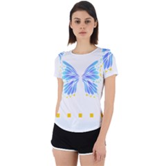 Butterfly Art T- Shirtbutterfly T- Shirt (7) Back Cut Out Sport Tee by maxcute