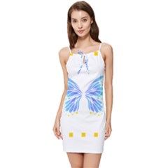 Butterfly Art T- Shirtbutterfly T- Shirt (7) Summer Tie Front Dress by maxcute