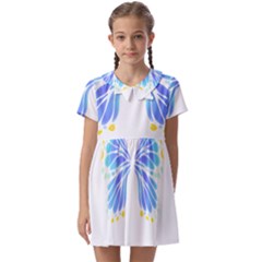 Butterfly Art T- Shirtbutterfly T- Shirt (7) Kids  Asymmetric Collar Dress by maxcute