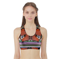 Butterfly Art T- Shirtbutterfly T- Shirt (8) Sports Bra With Border by maxcute