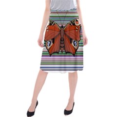 Butterfly Art T- Shirtbutterfly T- Shirt (8) Midi Beach Skirt by maxcute