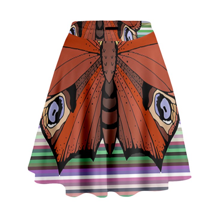 Butterfly Art T- Shirtbutterfly T- Shirt (8) High Waist Skirt