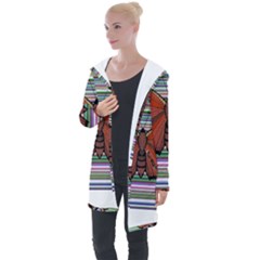 Butterfly Art T- Shirtbutterfly T- Shirt (8) Longline Hooded Cardigan by maxcute