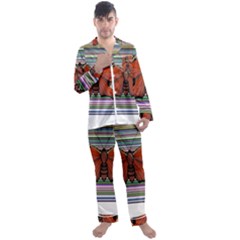 Butterfly Art T- Shirtbutterfly T- Shirt (8) Men s Long Sleeve Satin Pajamas Set by maxcute