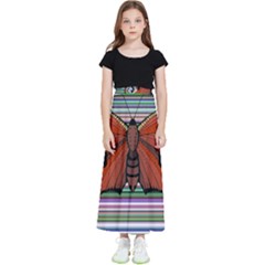 Butterfly Art T- Shirtbutterfly T- Shirt (8) Kids  Flared Maxi Skirt by maxcute