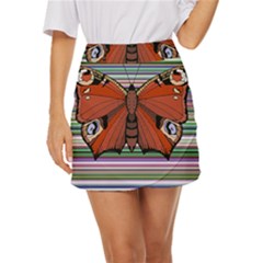 Butterfly Art T- Shirtbutterfly T- Shirt (8) Mini Front Wrap Skirt by maxcute