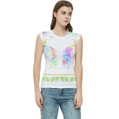 Butterfly Art T- Shirtbutterfly T- Shirt Women s Raglan Cap Sleeve Tee by maxcute